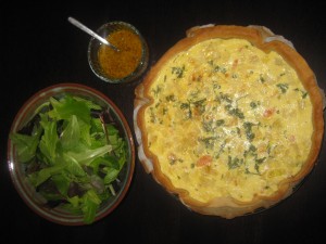 Quiche cheddar saumon