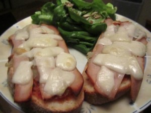 gouda de chèvre et bruschetta