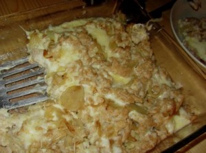 gratin de pâtes au Moulis ariège