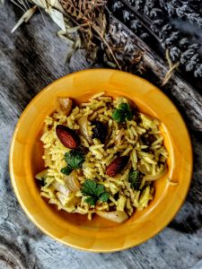 Machboos, riz au poulet parfumé aux épices (pays arabes)