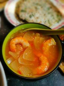 Crevettes pimentées sauce aigre-douce, recette chinoise