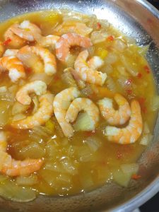 Crevettes pimentées sauce aigre-douce, recette chinoise