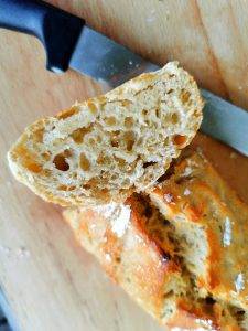 Baguette rapide sans pétrissage