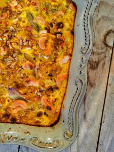 Bobotie d'Afrique du Sud, gratin à la viande hachée et aux épices