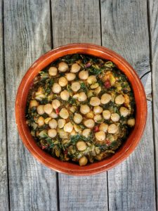 Poêlée d'épinards aux pois chiches comme à Séville