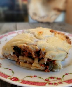 Pastitsio, gratin grec aux macaronis