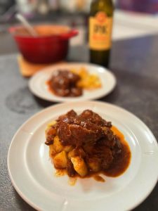 Carrilladas (joues de porc) confites au Pedro Ximenez