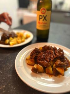 Carrilladas (joues de porc) confites au Pedro Ximenez