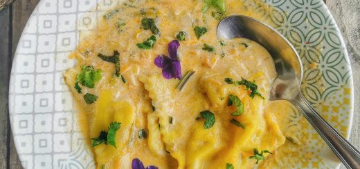 Ravioles gambas façon tom kha (thaï)