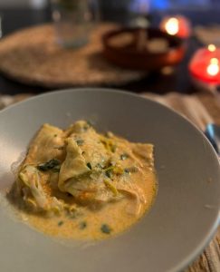 Ravioles gambas façon tom kha (thaï)