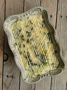 Parmentier chou épinards harengs