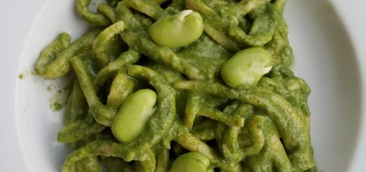 Pici maison, les pâtes de Toscane, à la crème de fanes