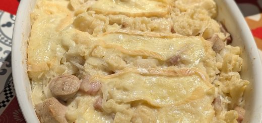 Munstiflette aux pâtes spätzle et munster