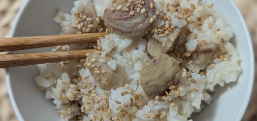 Riz japonais aux châtaignes