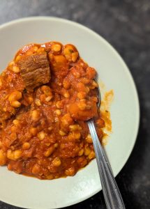 Loubia au bœuf et haricots