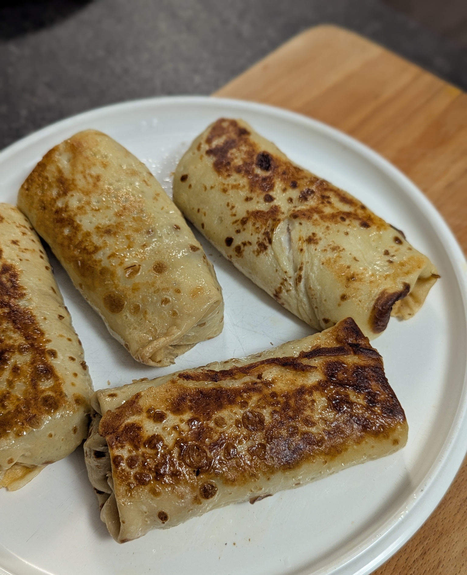 Crêpes béchamel jambon fromage champignons