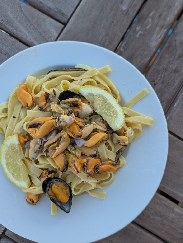 Tagliatelle moules crème citron